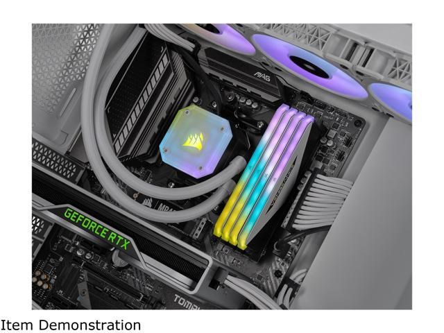 CORSAIR Vengeance RGB RT 64GB (4 x 16GB) DDR4 3200 AMD Optimized White image 4