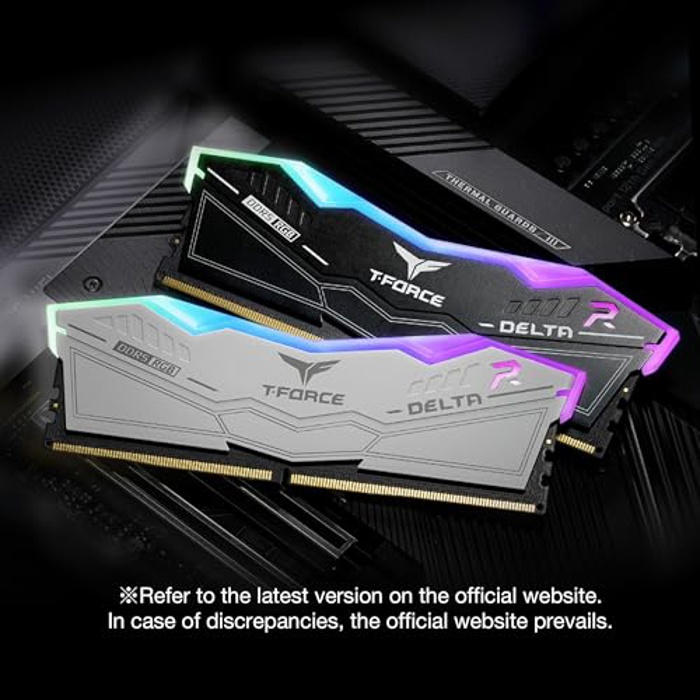 TEAMGROUP T-Force Delta RGB 32GB (2x16GB) DDR5 6000MHz White CL38 FF4D532G6000HC38JDC01 image 5