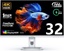 INNOCN 32M2V 32" Mini LED 4K UHD 3840 x 2160 144Hz 1ms IPS HDR1000 HDMI 2.1 99% DCI-P3 USB Type-C Pivot/Height Adjustable Stand
