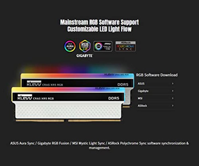 KLEVV CRAS XR5 RGB 32GB (2x16GB) DDR5 8000MHz image 7