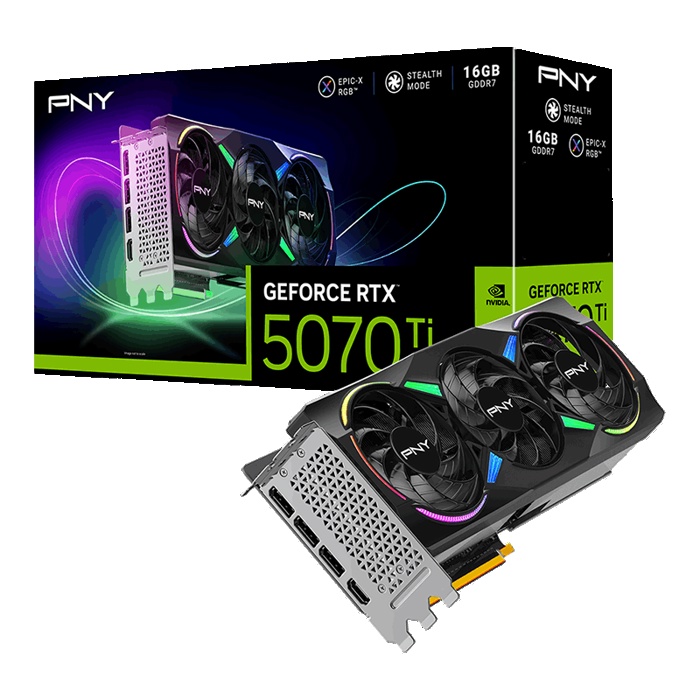 PNY GeForce RTX 5070 Ti ARGB EPIC-X RGB Triple Fan