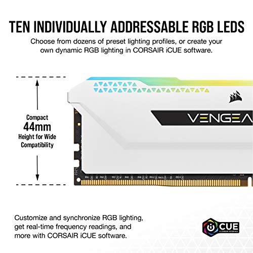 Corsair Vengeance RGB Pro SL 16GB (2x8GB) DDR4 3200 White RAM