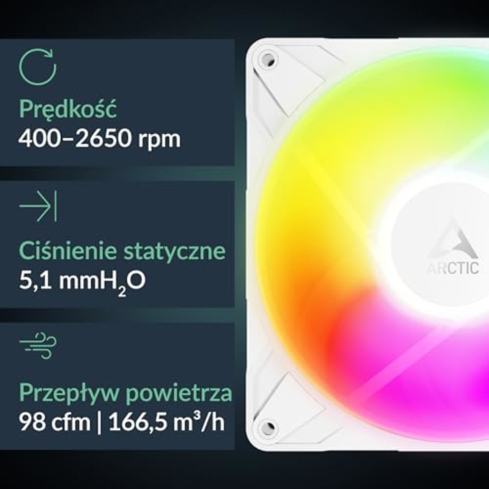 ARCTIC P14 Pro Reverse A-RGB 3 Pack White image 7