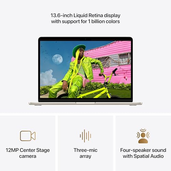 Apple MacBook Air 2026 13" 16GB Unified Memory 512GB SSD Starlight image 3