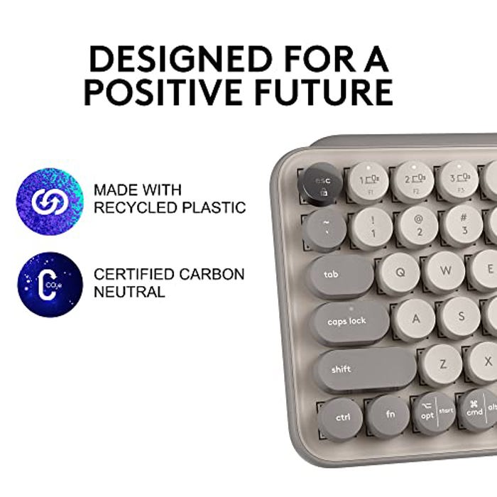 Logitech POP Keys Mist vs RK ROYAL KLUDGE RK71 Blue Switch White ...